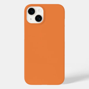 Coque Pour iPhone 14 Tendance Couleur frais Tangerine minimaliste
