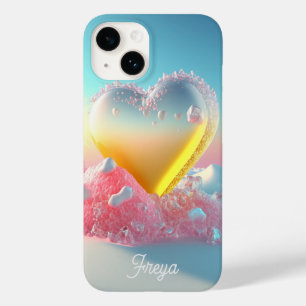 Coque Pour iPhone 14 Tendance Moderne Féminin Amour Coeur Nom Personnal