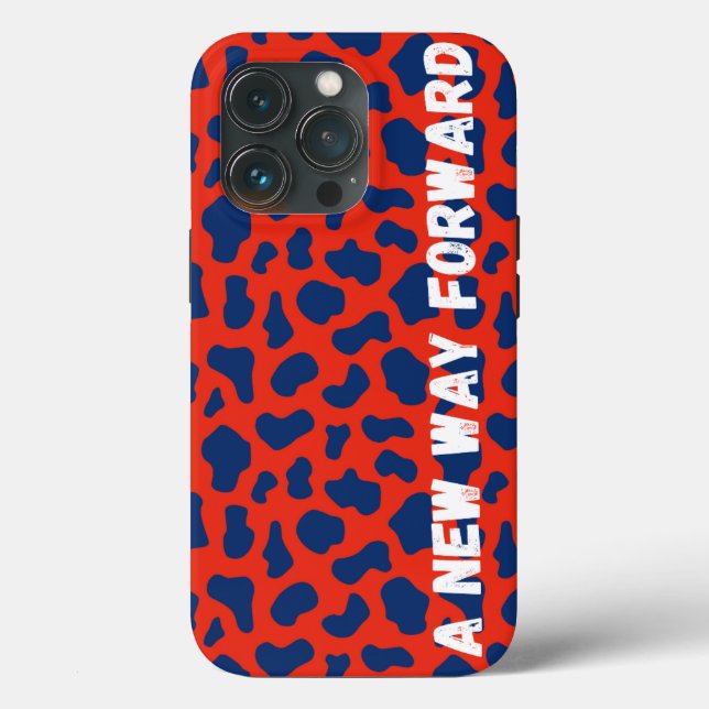 Coques Case-Mate iPhone Tendance Rouge Bleu Bleu Poster de animal Tough Co (Verso)