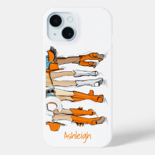 Coque Pour iPhone 15 Tennessee Ladies Cowboy Boots Orange Nom de la mod