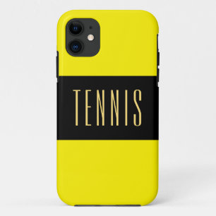 Case-Mate iPhone Case TENNIS Bold Moderne Noir brillant Jaune rayures
