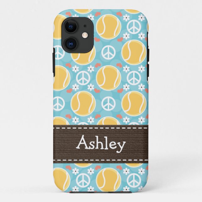 Coques Case-Mate iPhone Tennis d'amour de paix (Dos)