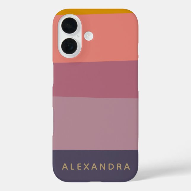 Coques Case-Mate iPhone Terme Purple Stripes Nom personnalisé Moderne (Verso)