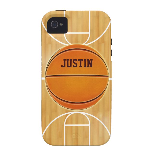 Coques Case-Mate iPhone Terrain de basket personnalisable (Dos)