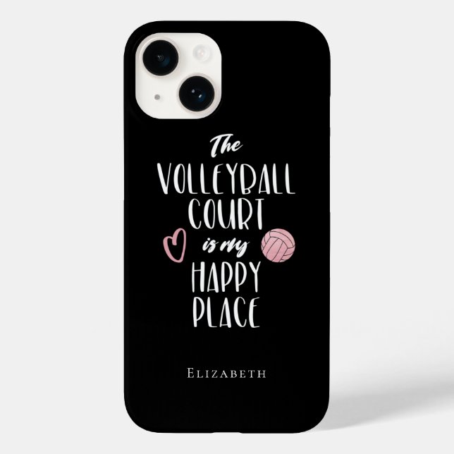 Coques Case-Mate iPhone terrain de volley-ball personnalisé est mon endroi (Verso)