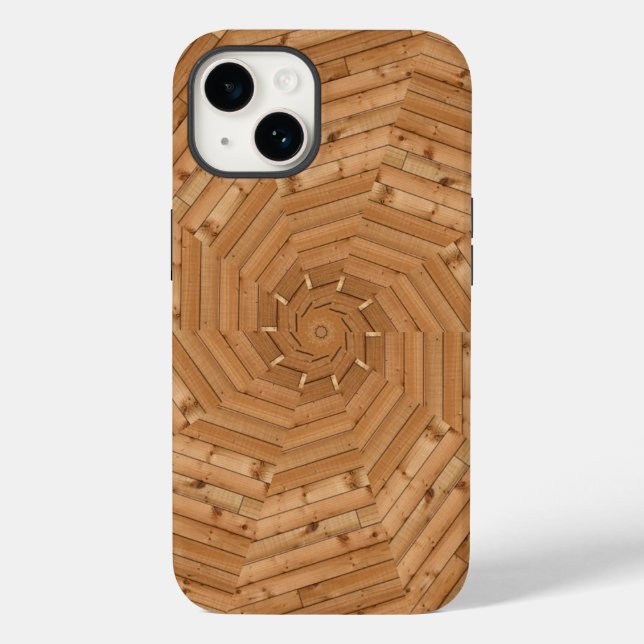 Coques Case-Mate iPhone Terrasse - Mosaïque en bois (Verso)