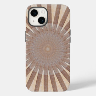 Coque Pour iPhone 14 Terrasse Soleil - Éclatement de soleil en bois ray