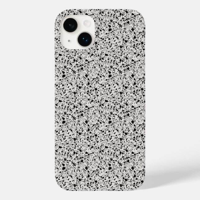 Coques Case-Mate iPhone Terrazzo Noir Et Gris (Verso)