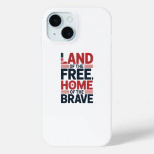 Coque Pour iPhone 15 Terre de la Liberté Chemise USA Maison des Brave