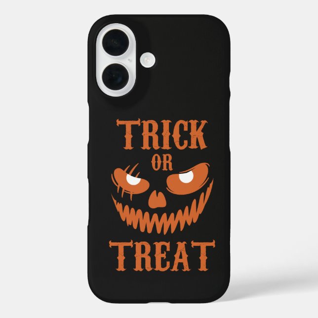 Coques Case-Mate iPhone Terrifiant Halloween Face Trick Treat Dark Éffraya (Verso)