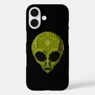 Coque Pour iPhone 16 Tête d'alien vert