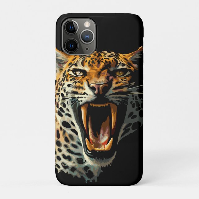 Coques Case-Mate iPhone Tête d'attaque du léopard (Dos)