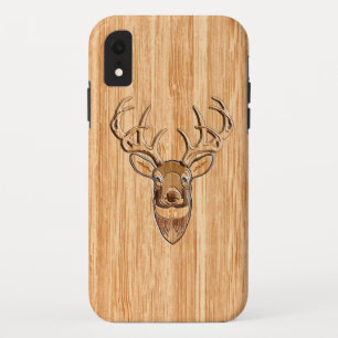 Coques Pour iPhone Tête de cerf à queue blanche Décor de style grain 