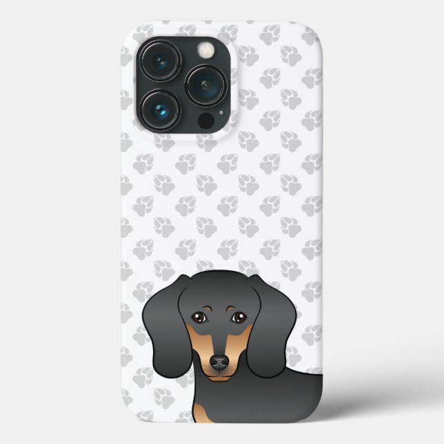 Coques Case-Mate iPhone Tête De Chien Noir Et Tan lisse (Verso)