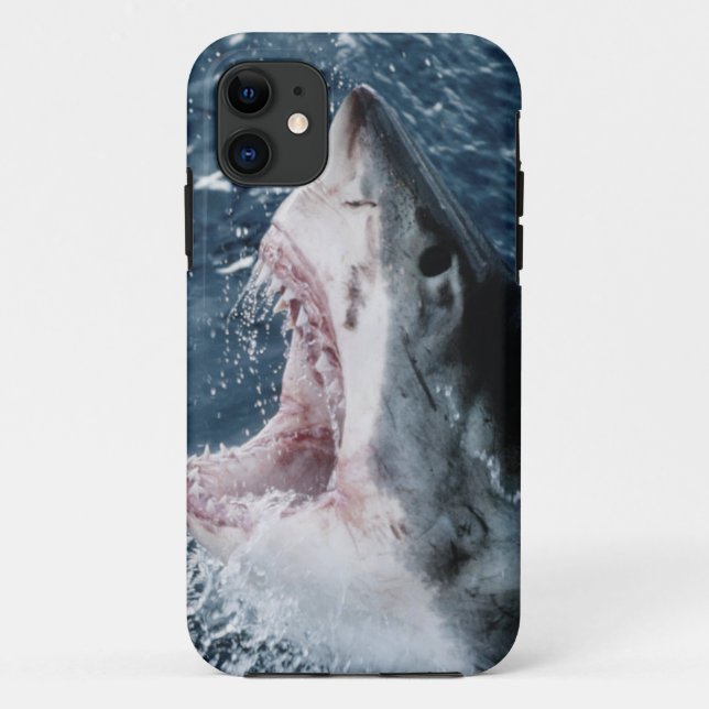 Coques Case-Mate iPhone Tête de grand requin blanc (Dos)