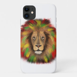 Case-Mate iPhone Case Tête de lion Rasta rouge jaune vert dessin Jamaïqu