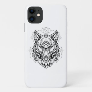 Case-Mate iPhone Case Tête de loup aux décorations ethniques