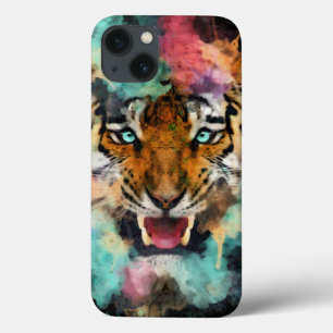 Case-Mate iPhone Case Tête de tigre colorée