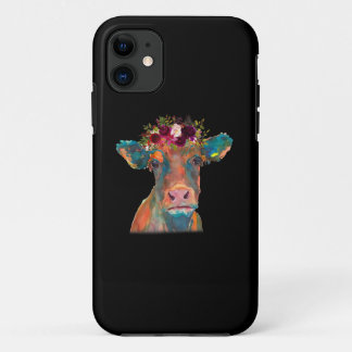 Case-Mate iPhone Case Tête de vache couleur aquarelle | Cadeaux de vache