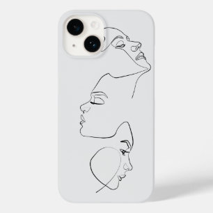 Coque Pour iPhone 14 Tête de visage Art minimaliste esthétique