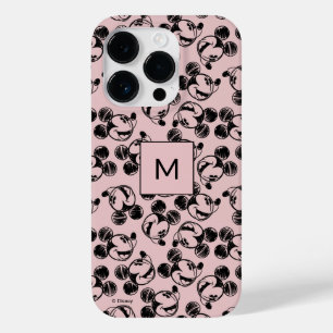 Coque Pour iPhone 14 Pro Tête Mickey   Motif croquis rose
