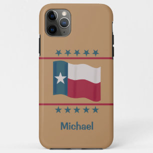 Case-Mate iPhone Case Texas Lone Star Nom du drapeau Personnalisé Rouge