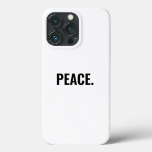 Case-Mate iPhone Case Texte blanc et noir minimaliste anti-guerre