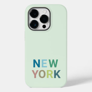 Coque Pour iPhone 14 Pro Texte coloré New York moderne