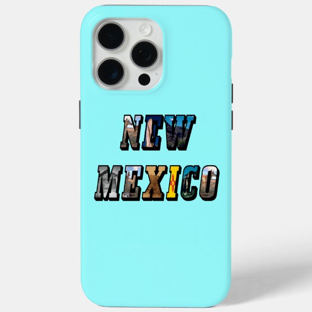 Coques Case-Mate iPhone Texte de l'image du Nouveau-Mexique (Verso)