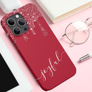 Coque Pour iPhone 14 Pro Texte ou nom personnalisé de la Parties scintillan