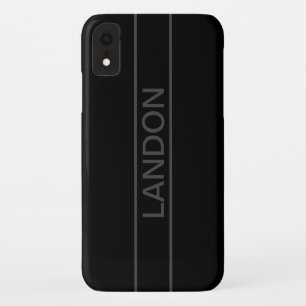 Case-Mate iPhone Case Texte personnalisable   Gras moderne noir et gris