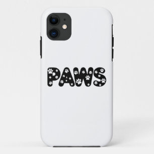 Coques Pour iPhone Texte personnalisé des pattes de chien