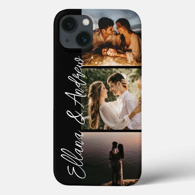 Coques Case-Mate iPhone Texte personnalisé et 3 photos (Verso)