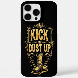 Coques iPhone 16 Pro Max Texte Western Or : Botter la Poussière