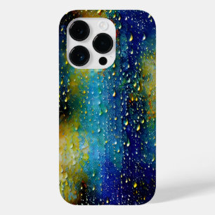 Coque Pour iPhone 14 Pro Textes bleu jaune Aqua Crisp Fun Vivid Motif
