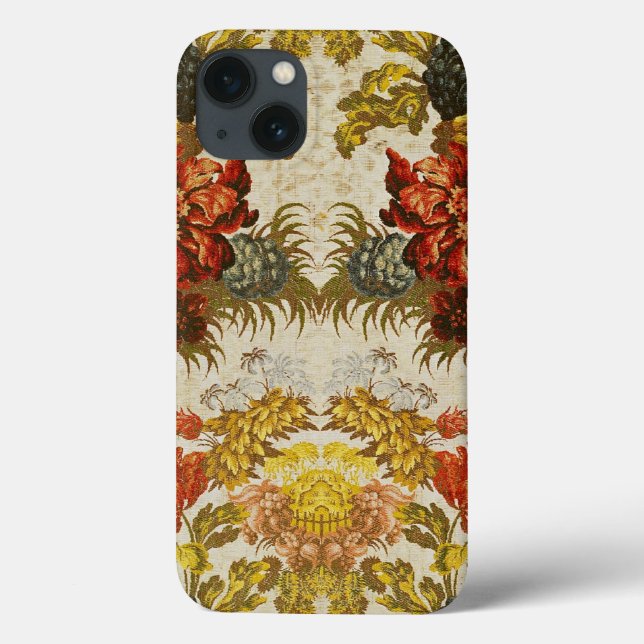 Coques Case-Mate iPhone Textile avec un motif floral de répétition (Verso)