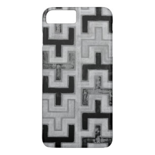 Coque iPhone 8 Plus/7 Plus Textile de boue africain avec Motifs géométriques