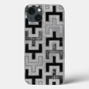 Etui iPhone 13 Textile de Mudcloth d'Africain avec les motifs