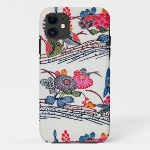 Coque iPhone 11 Textile japonais Kimono vintage (Bingata)