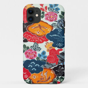 Coques Pour iPhone Textile japonais vintage de kimono (Bingata)