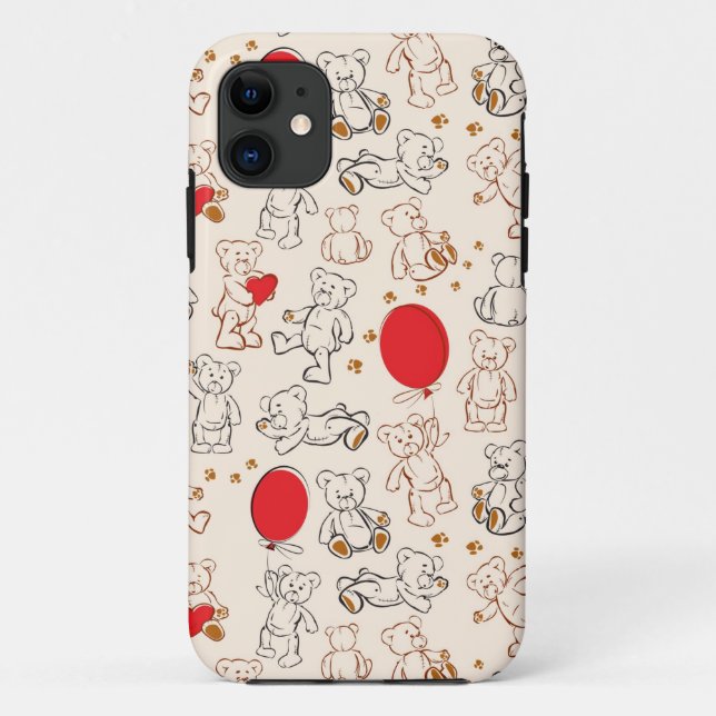 Coques Case-Mate iPhone Texture avec le nounours (Dos)