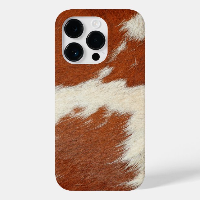 Coques Case-Mate iPhone texture Brown et blanche de la vache (Verso)