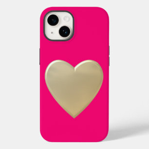Coque Pour iPhone 14 Texture d'art moderne, rose