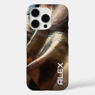 Coques iPhone 16 Pro Texture de cuivre battu - Métal Abstrait biologiqu