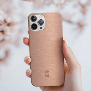 Coques iPhone 16 Pro Texture de cuivre métallique apparence arrière - p