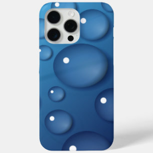 Coque iPhone 15 Pro Max Texture de goutte d'eau bleue