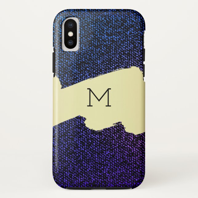 Coques Case-Mate iPhone Texture de jeans bleus (violet) (Dos)