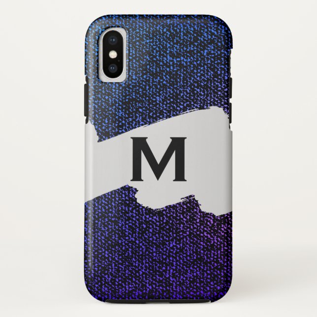 Coques Case-Mate iPhone Texture de jeans bleus (violet) (Dos)