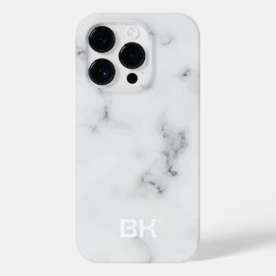 Coque Pour iPhone 14 Pro Texture de marbre blanc de luxe