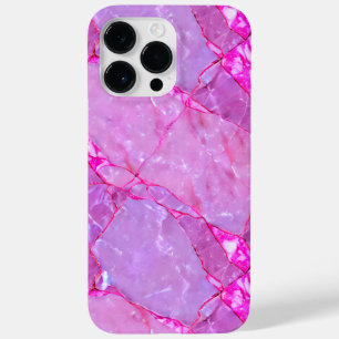 Coque Pour Pour iPhone 14 Pro Max Texture de marbre rose, effet de marbre